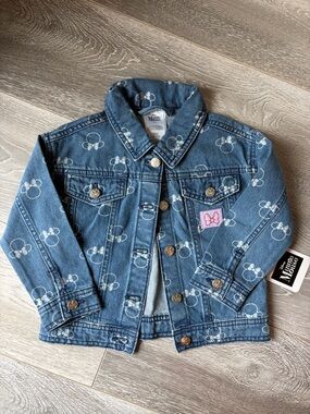 Disney Minnie Mouse Girls' Denim Jacket - 3T